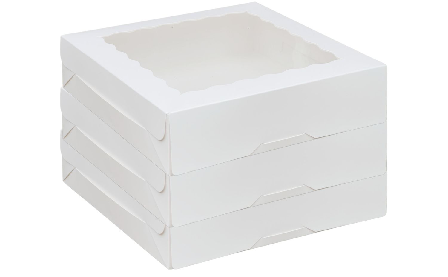 10 inch cookie Box with Window Pie Box White Pastry Box Pack of 24