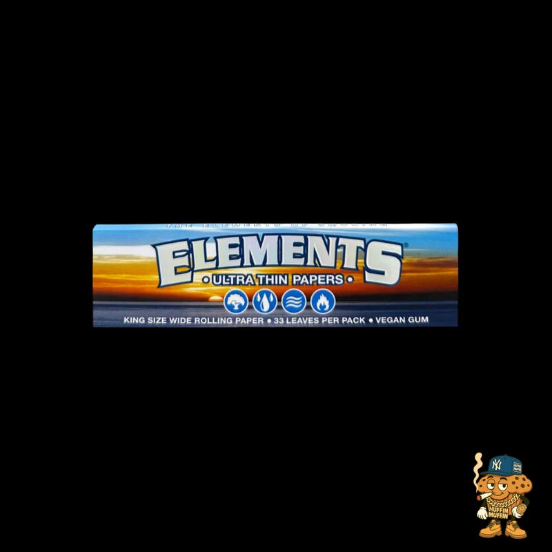 Elements King Size Wide Ultra Thin Rice Rolling Paper