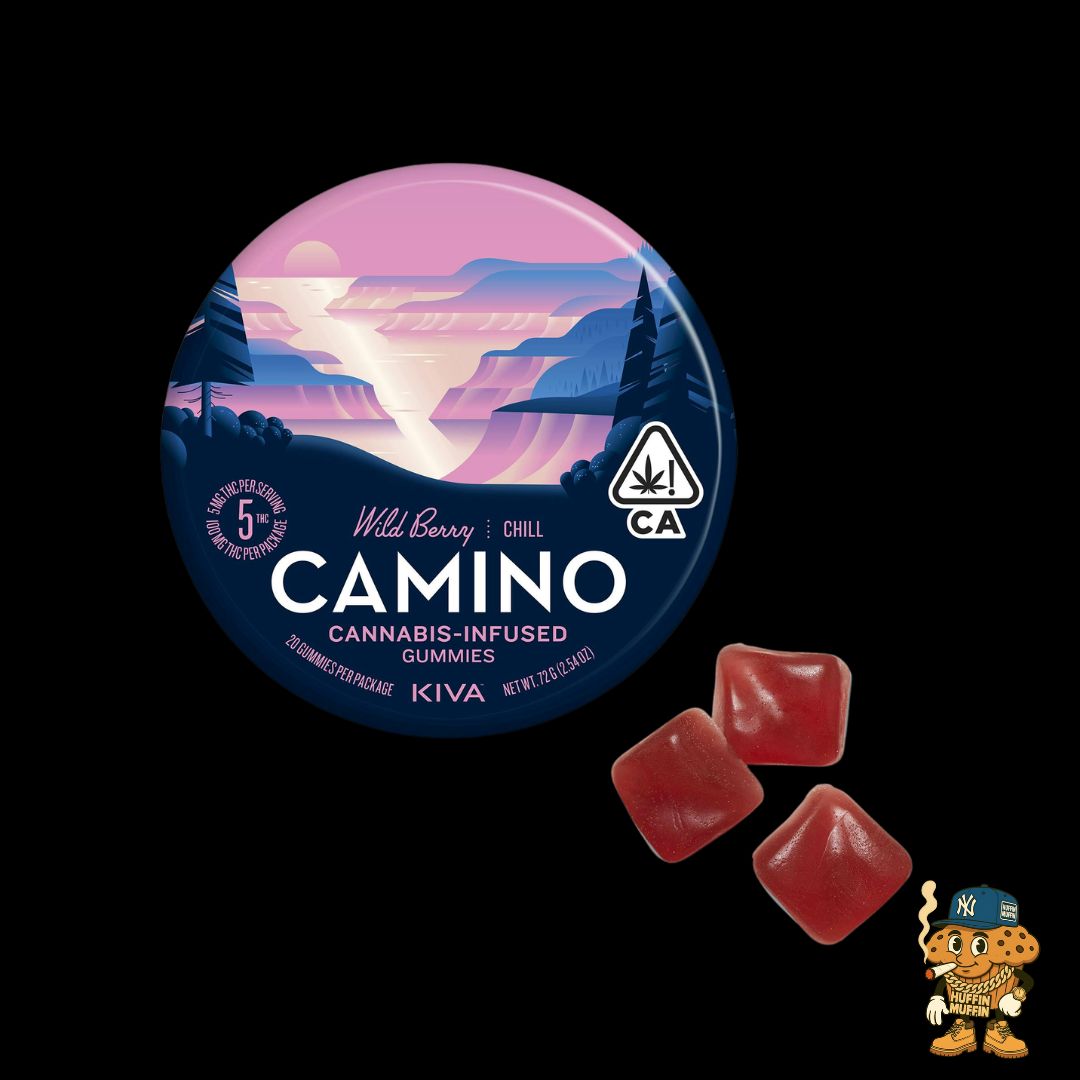 Camino by Kiva Cannabis-Infused Gummies 100 MG Per Package (Chill - Wild Berry)