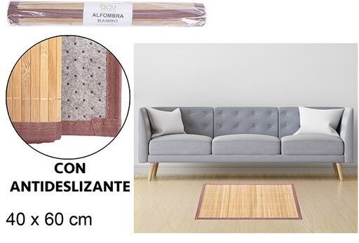 Tapis en bambou coloris naturel 40x60cm
