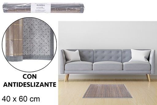 Alfombra bambú gris 40x60cm