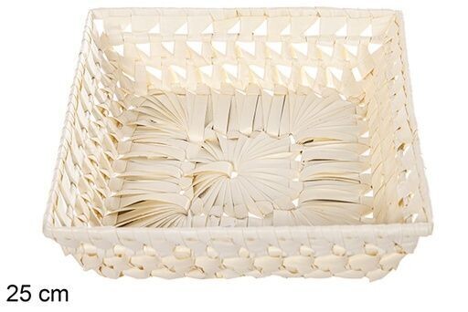 Cesta maíz cuadrada natural 25cm