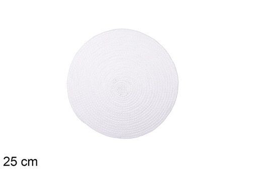 Salvamantel cuerda de papel blanco 25cm