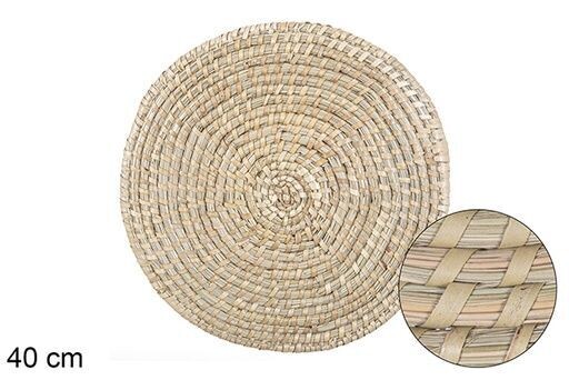 Salvamantel seagrass cosido palma 40cm