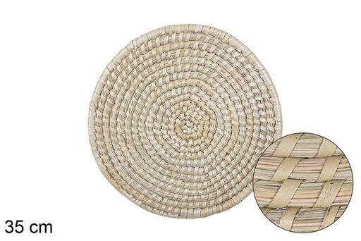 Salvamantel seagrass cosido palma 35cm