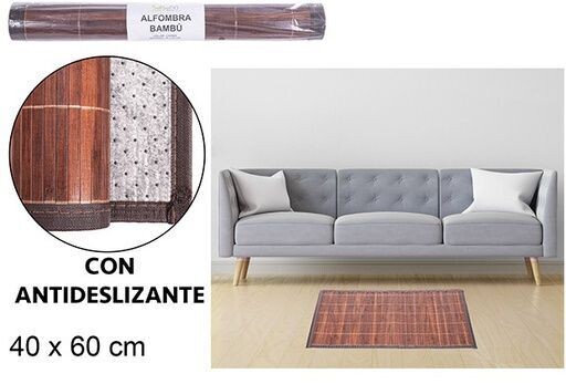 Tapis en bambou marron 40x60cm