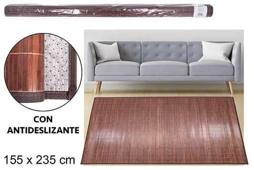 Alfombra bambú caoba 155x235cm