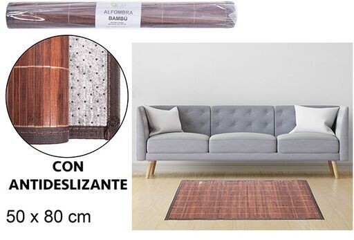 Tapis en bambou marron 50x80cm