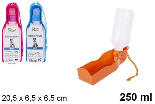Bebedero botella portátil mascota 250ml