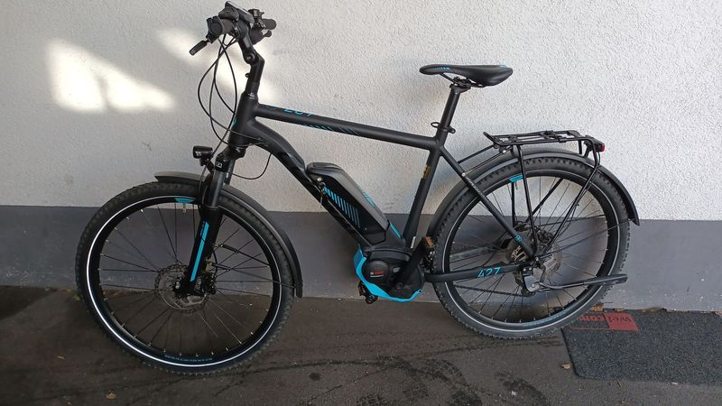 Gebraucht E-Rad Conway EMC 427 27/52 10 Gg Kette mattschwarz/blau