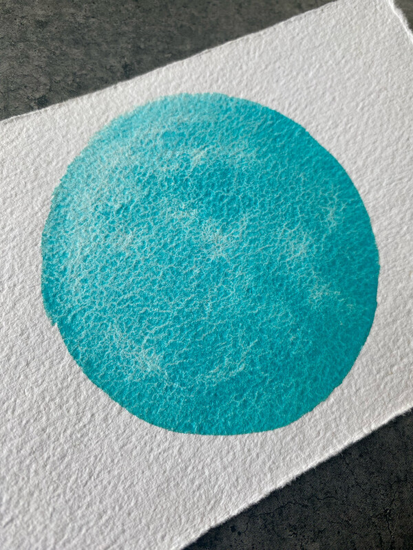 Cobalt Turquoise Handmade Watercolor