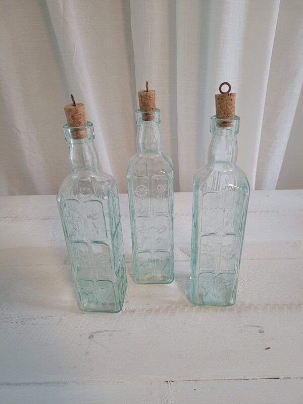 Kandelaar / vaas groen glas