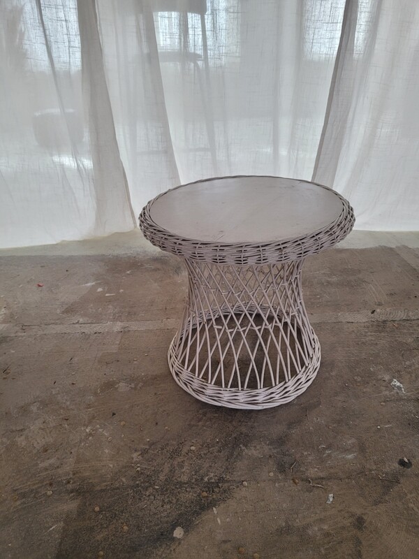 Tafel rotan wit