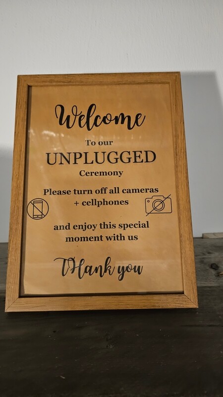 Unplugged ceremony