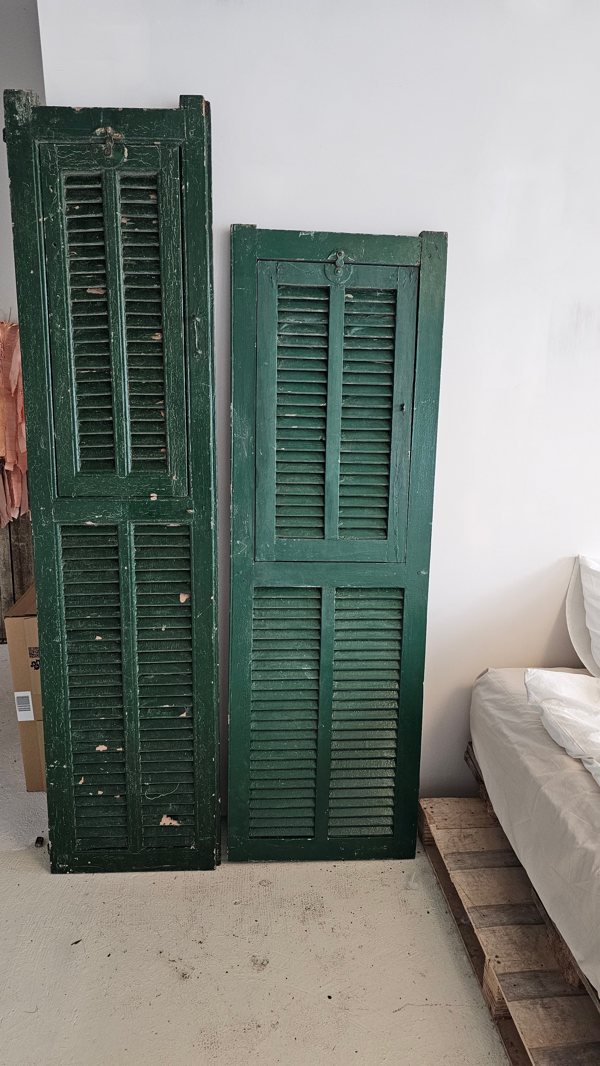 Backdrop deuren set antiek groen