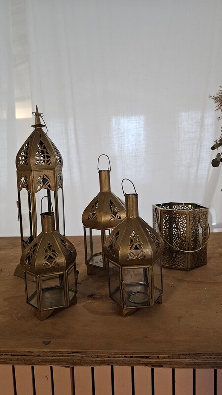 Set oosterse windlichten / lantaarns