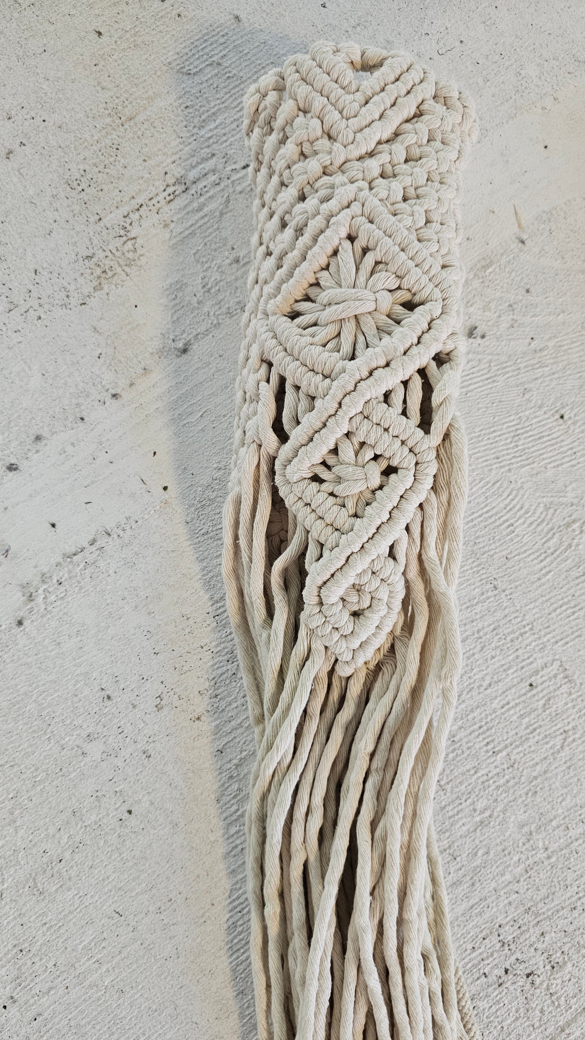Macrame bloemenhoes groen