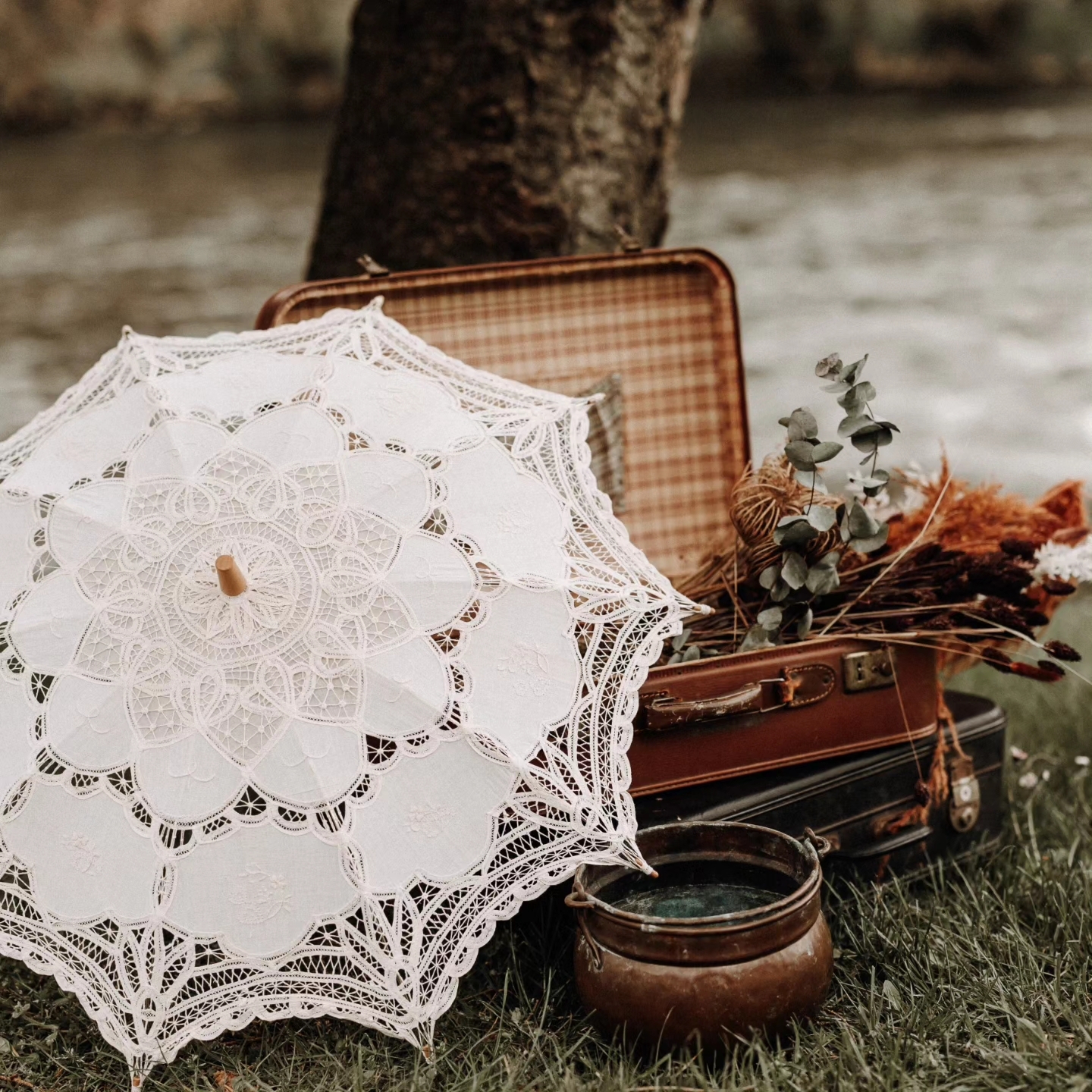 Parasol decoratie kant