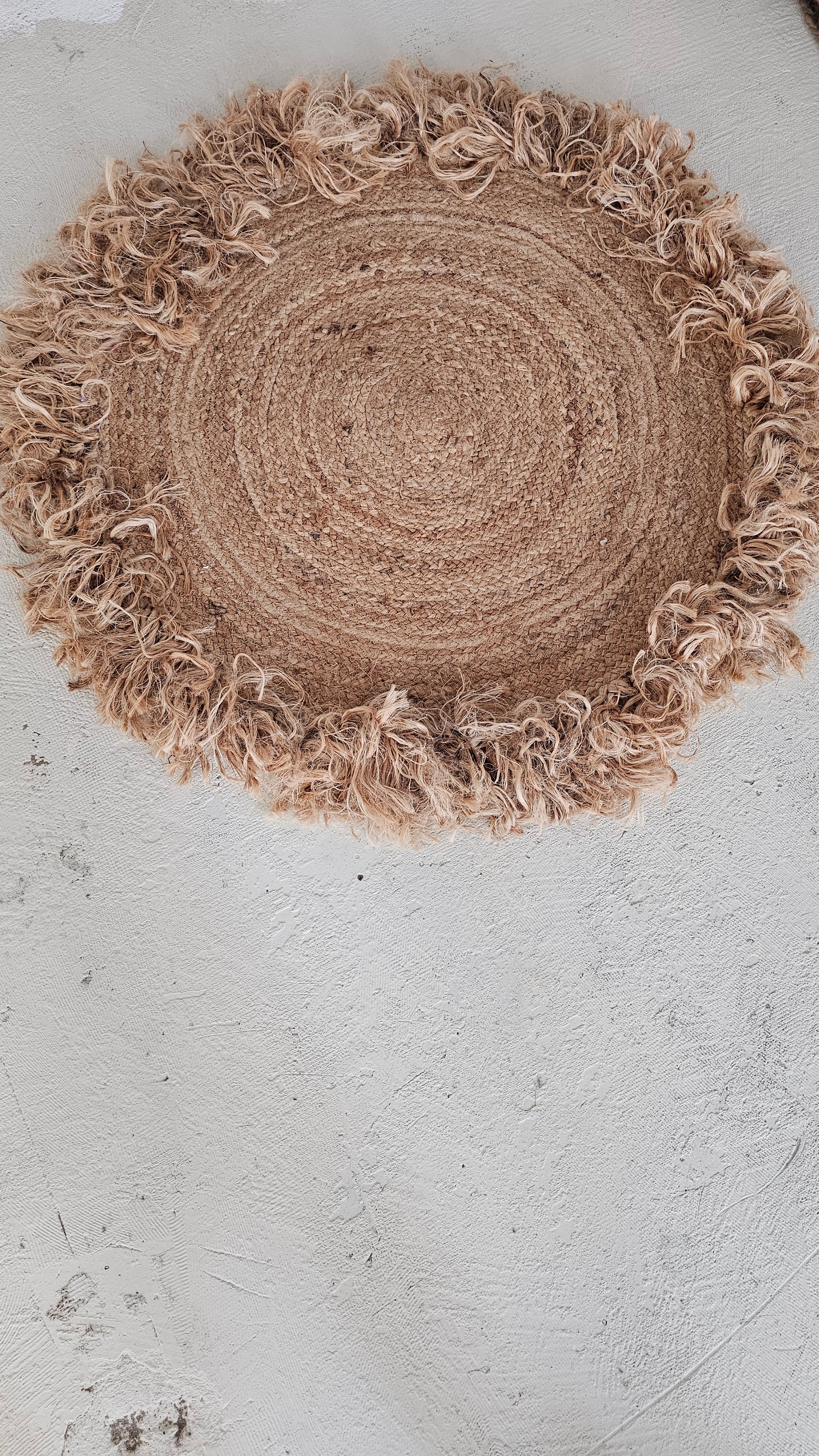 Jute tapijt franje