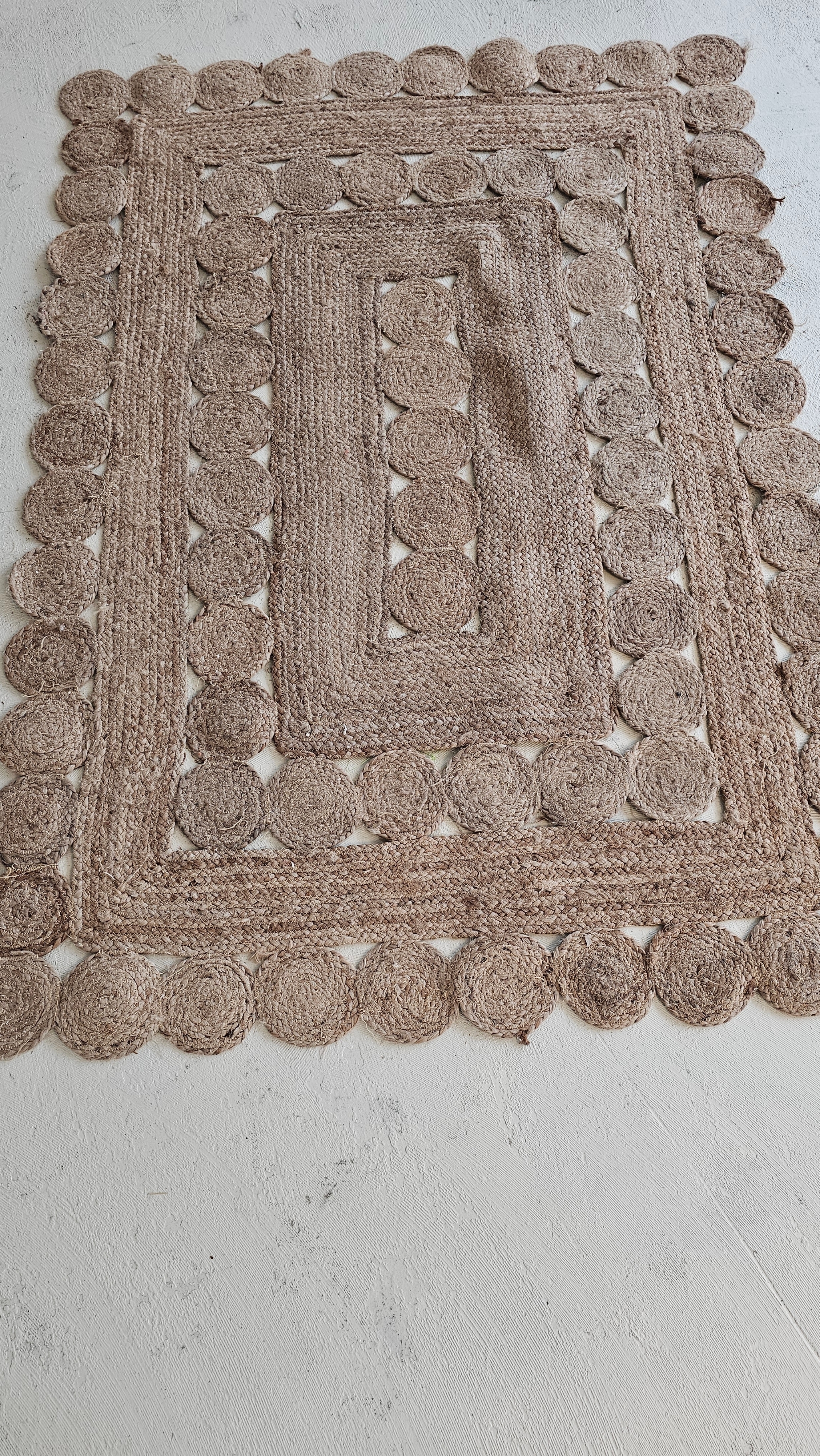 Jute tapijt langwerpig