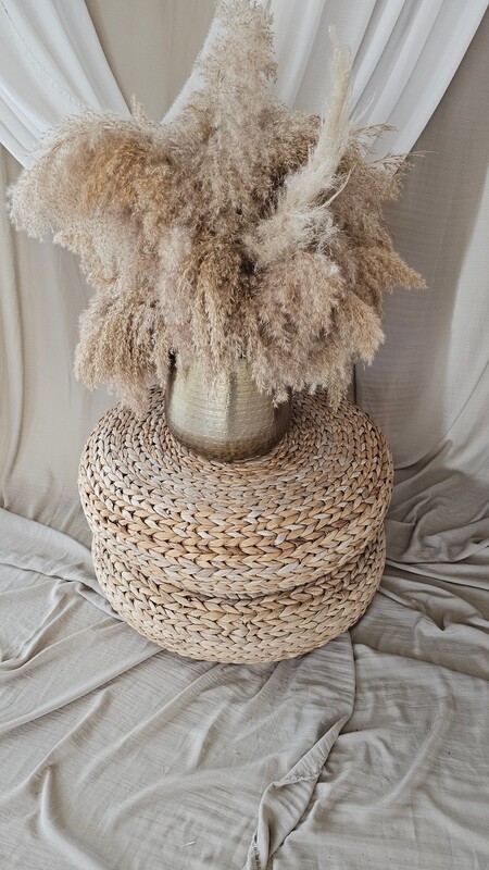 Poef rotan rond