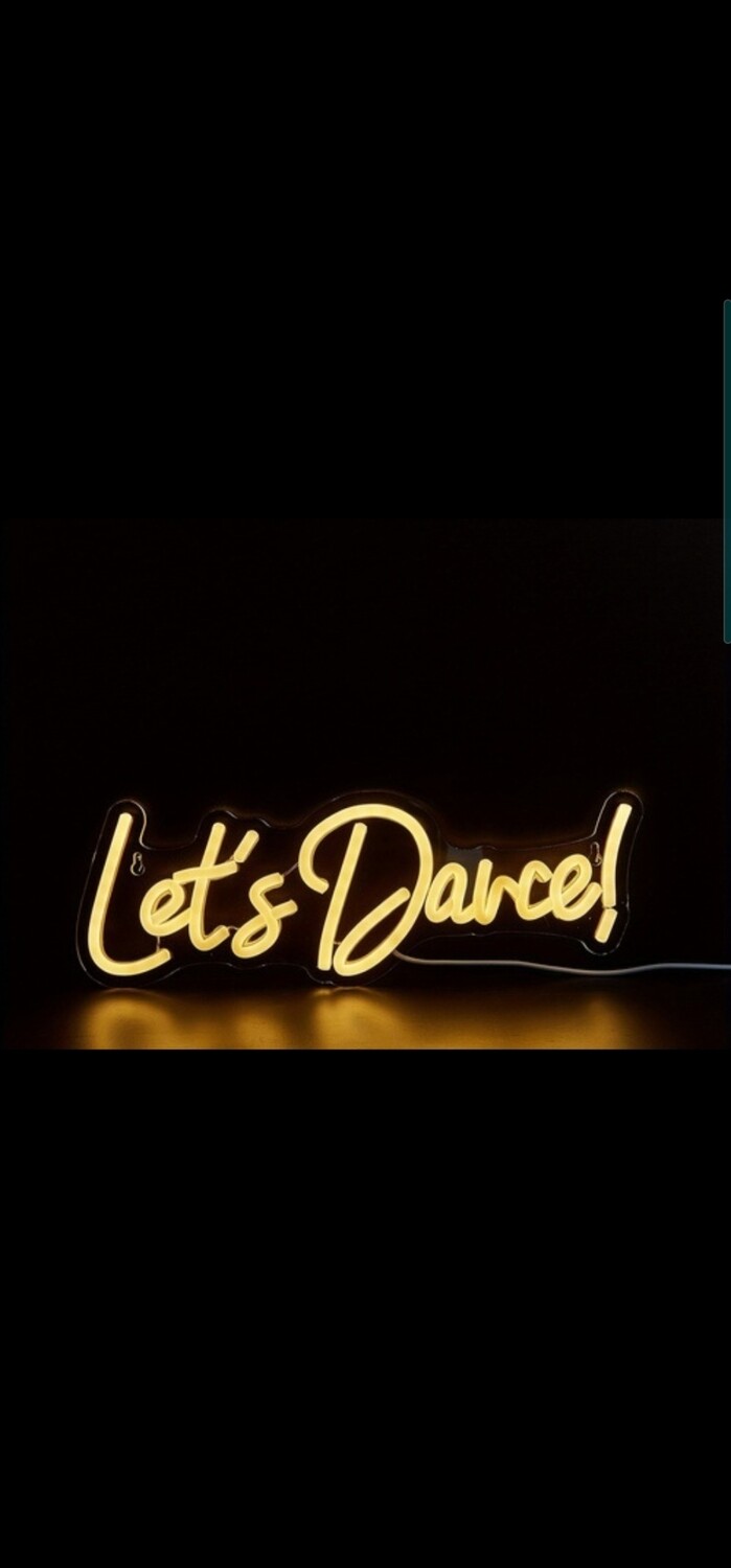 Neon sign lets dance