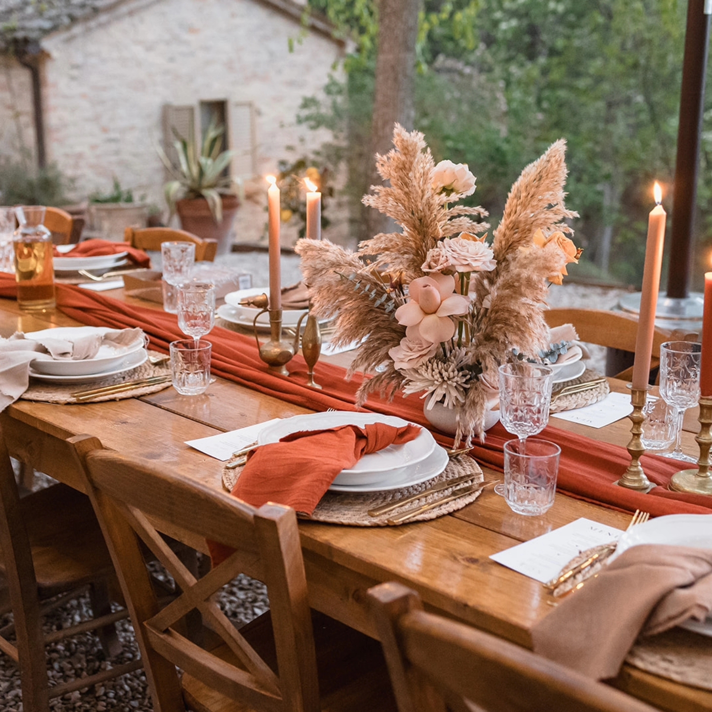 Servet linnen terracotta 