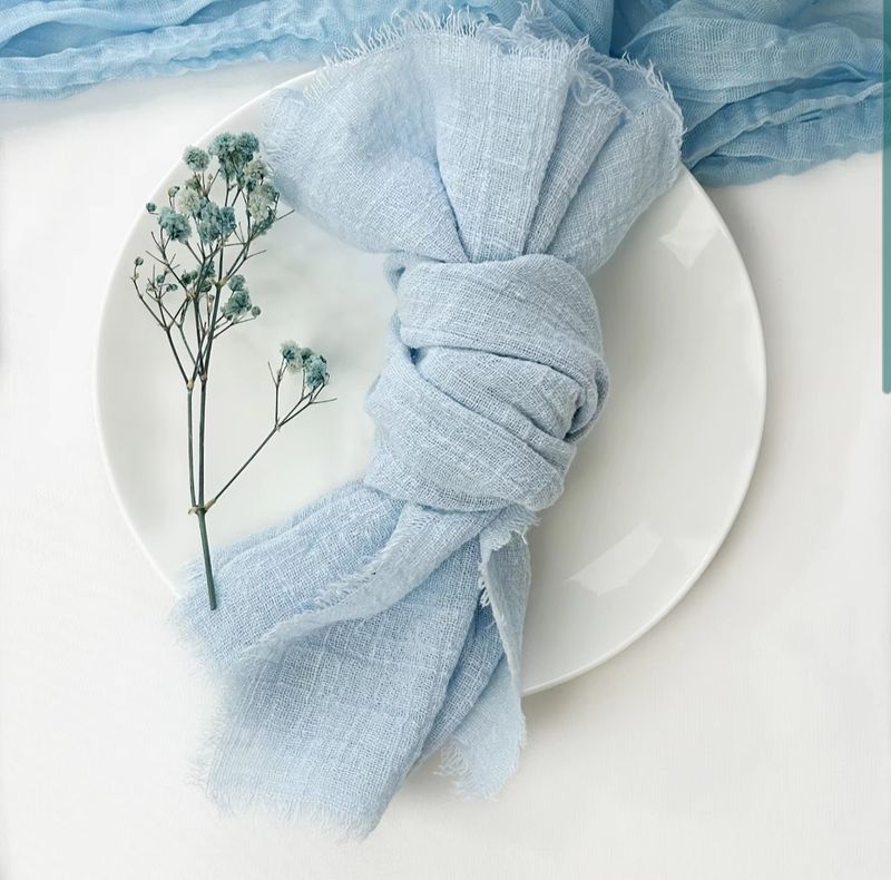 Servet babyblauw