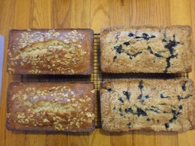Blueberry Walnut Zucchini Bread