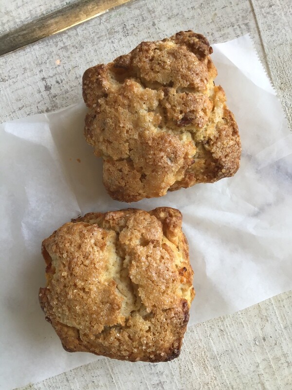 Peach Vanilla Pecan Scones