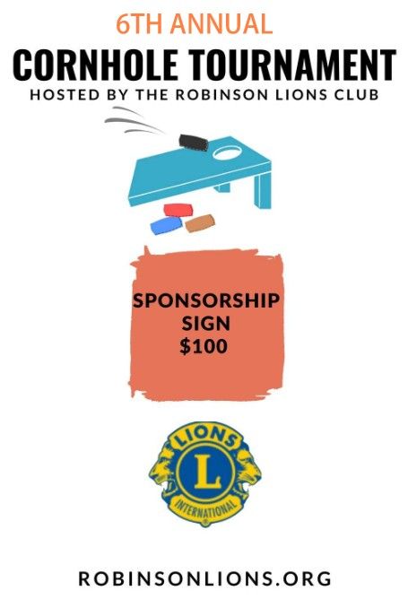 Corn Hole Tournament Sponsor Sign
