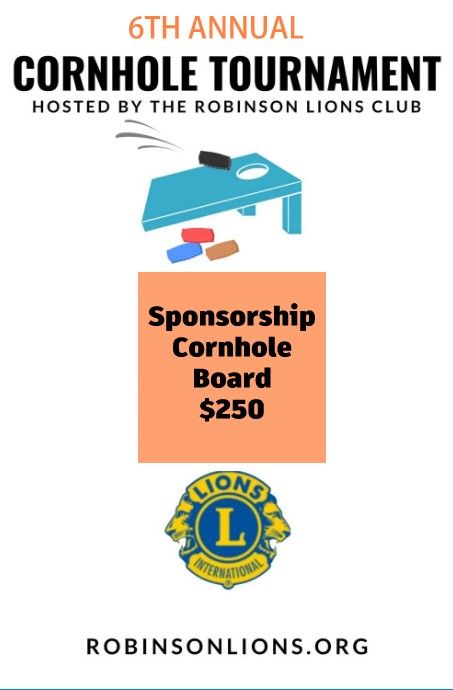 Cornhole Board Sponsorship