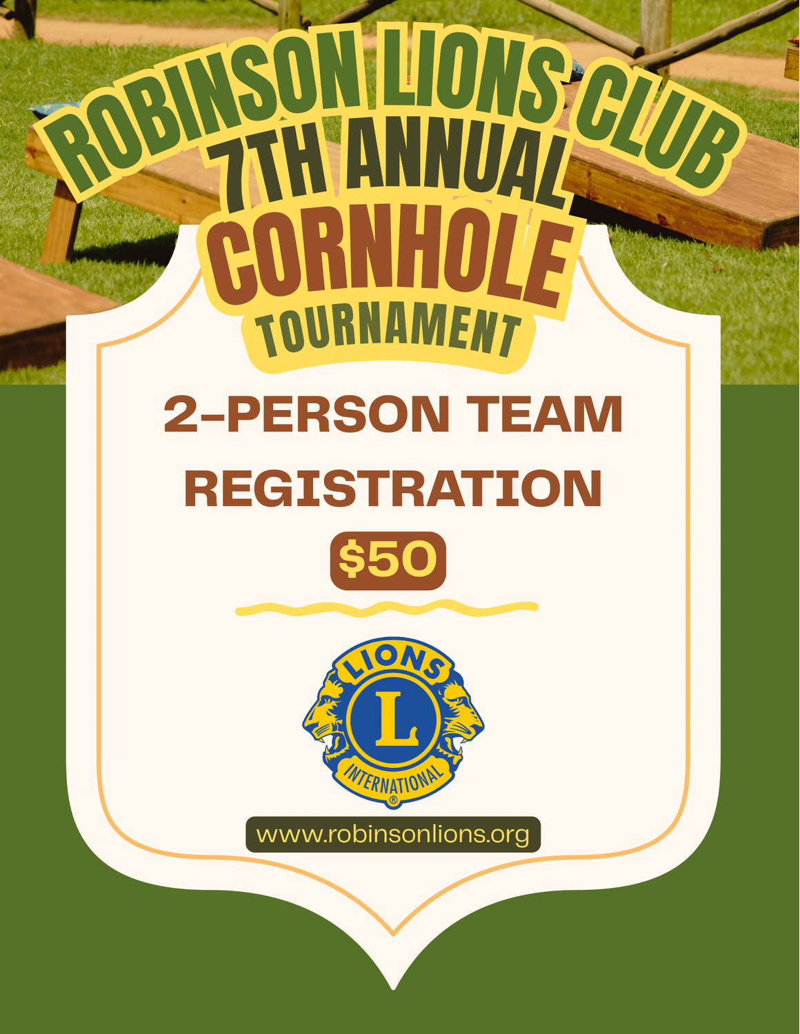 Corn Hole Tournament- Two Person Team Registration