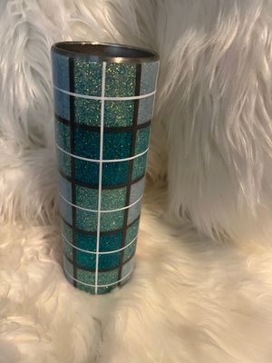 Bear Blue Plaid 30 Oz Tumbler
