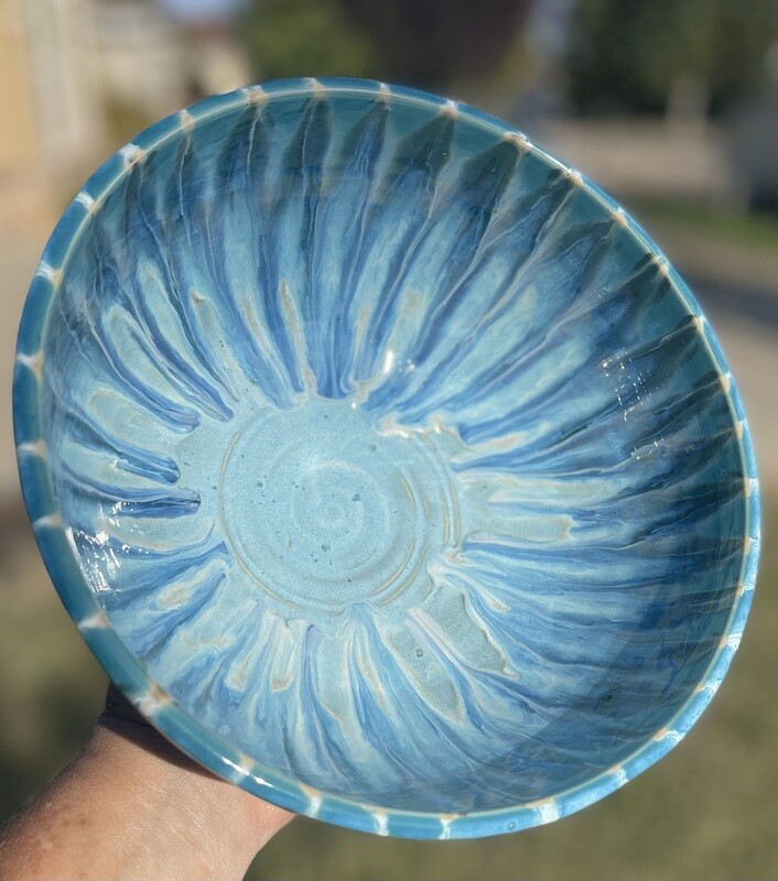 Peacock Bowl _ Blue and green (Large)