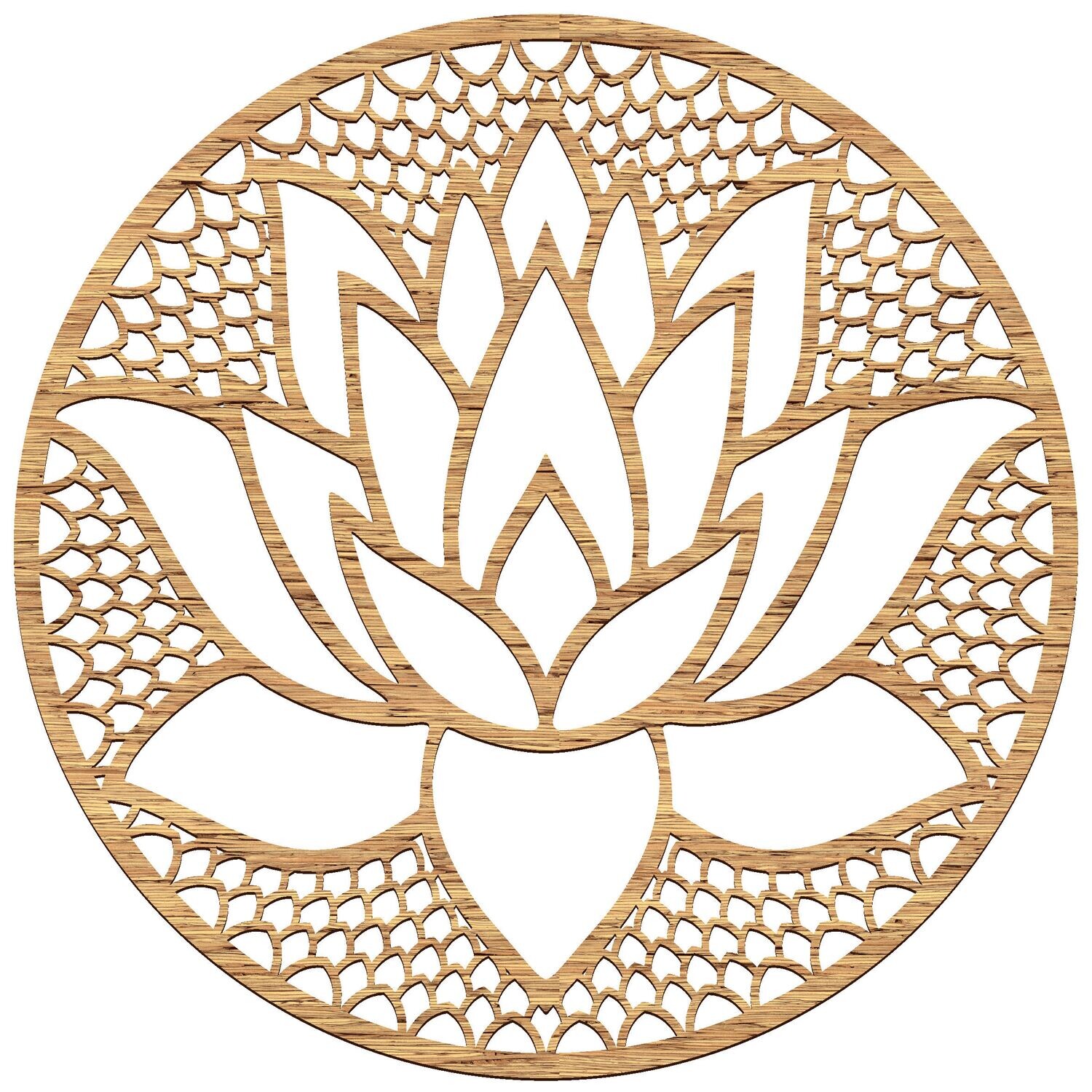 Lotusblume Holz Wandbild als 39/49 cm in 8 Optiken