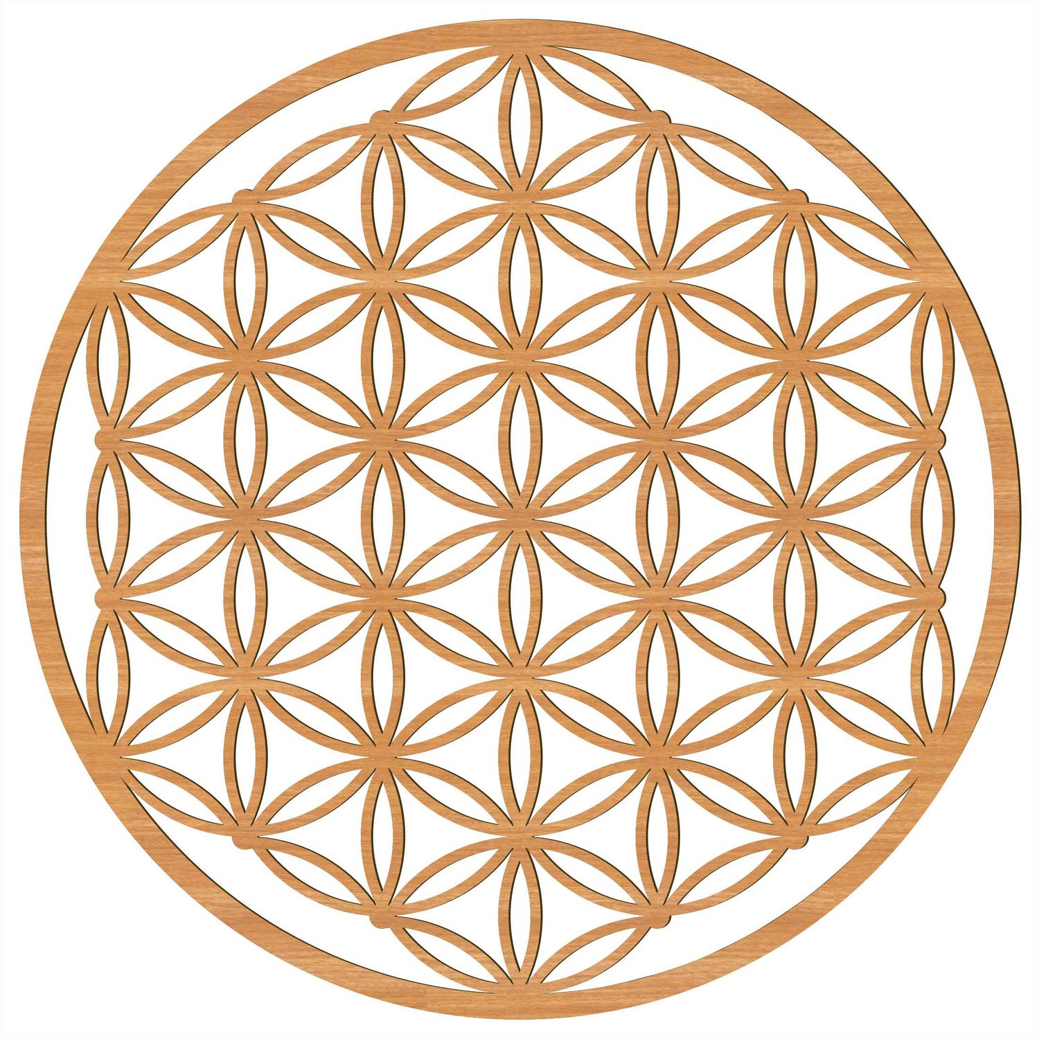 Blume des Lebens Holz Wandbild in der Optik