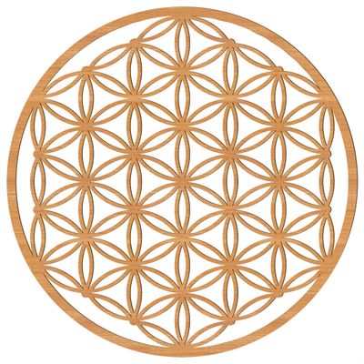 Blume des Lebens Holz Wandbild in der Optik