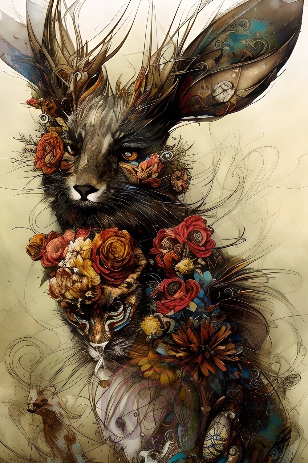 Wolpertinger Blumenhase