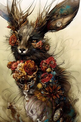 Wolpertinger Blumenhase