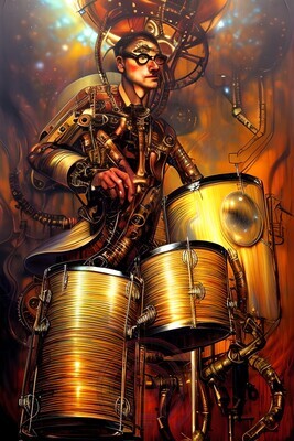 Schlagzeuger Steampunk