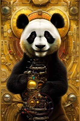 Pandabär Steampunk