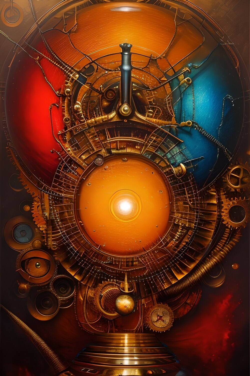 Steampunk  Wanduhr