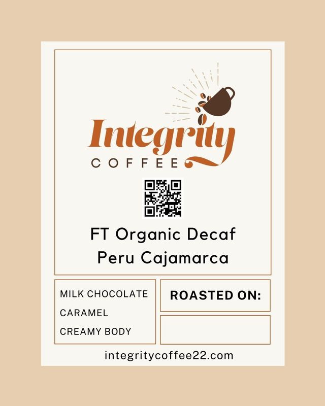 Fair-Trade  Organic Decaf Peru Cajamarca