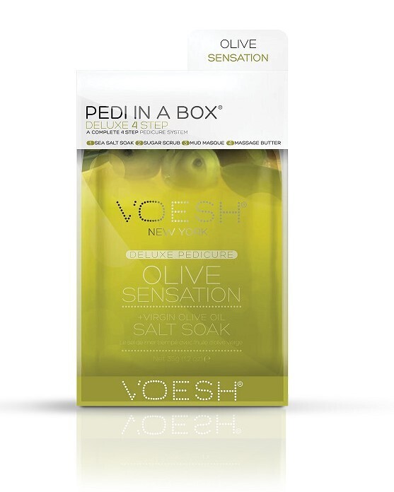 Voesh New York Pedi In A Box - Deluxe 4 Step - Olive Sensation