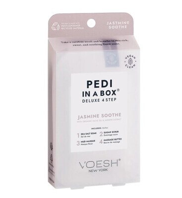 Voesh New York Pedi In A Box - Deluxe 4 Step - Jasmine Soothe