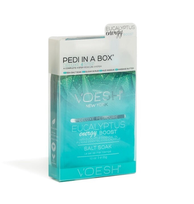 Voesh New York Pedi In A Box - Deluxe 4 Step - Eucalyptus Energy Boost