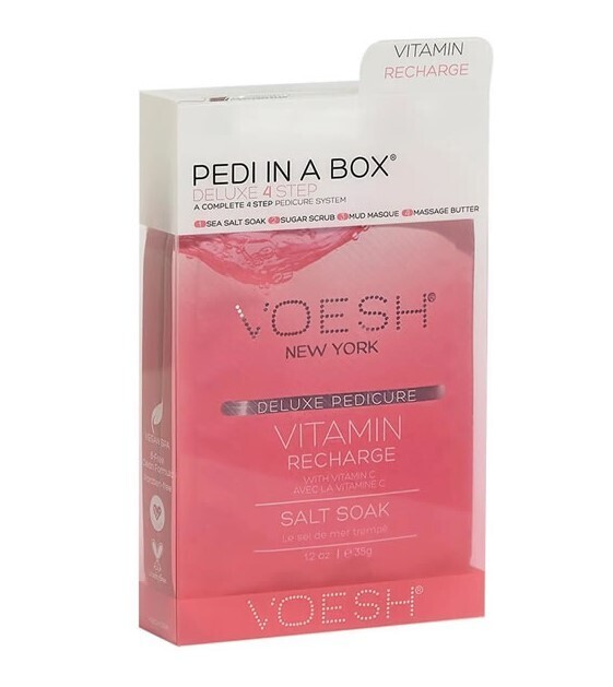 Voesh New York Pedi In A Box - Deluxe 4 Step - Vitimin Recharge