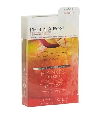 Voesh New York Pedi In A Box - Deluxe 4 Step - Mango Delight