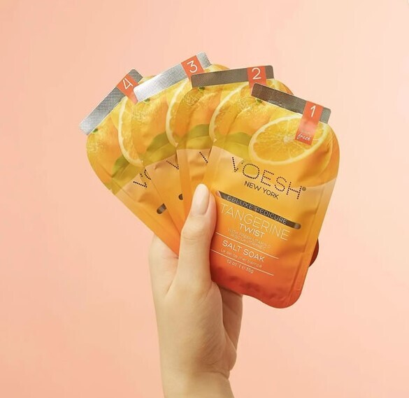 Voesh New York Pedi In A Box - Deluxe 4 Step - Tangerine Twist